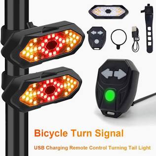Frecce direzionali Led USB per bicicletta - Luce posteriore con telecomando wireless